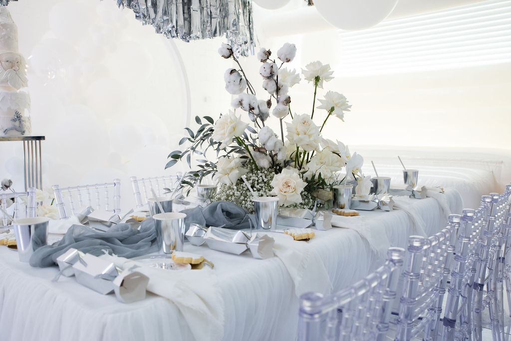 , A New York inspired glistening white Christmas party