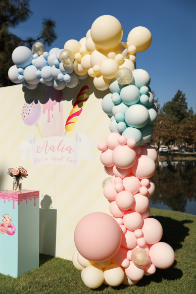 pastel first birthday party, A Sweet One pastel first birthday party