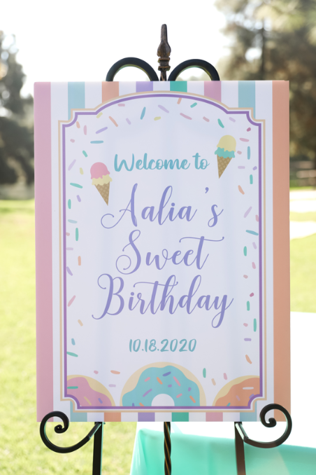 pastel first birthday party, A Sweet One pastel first birthday party