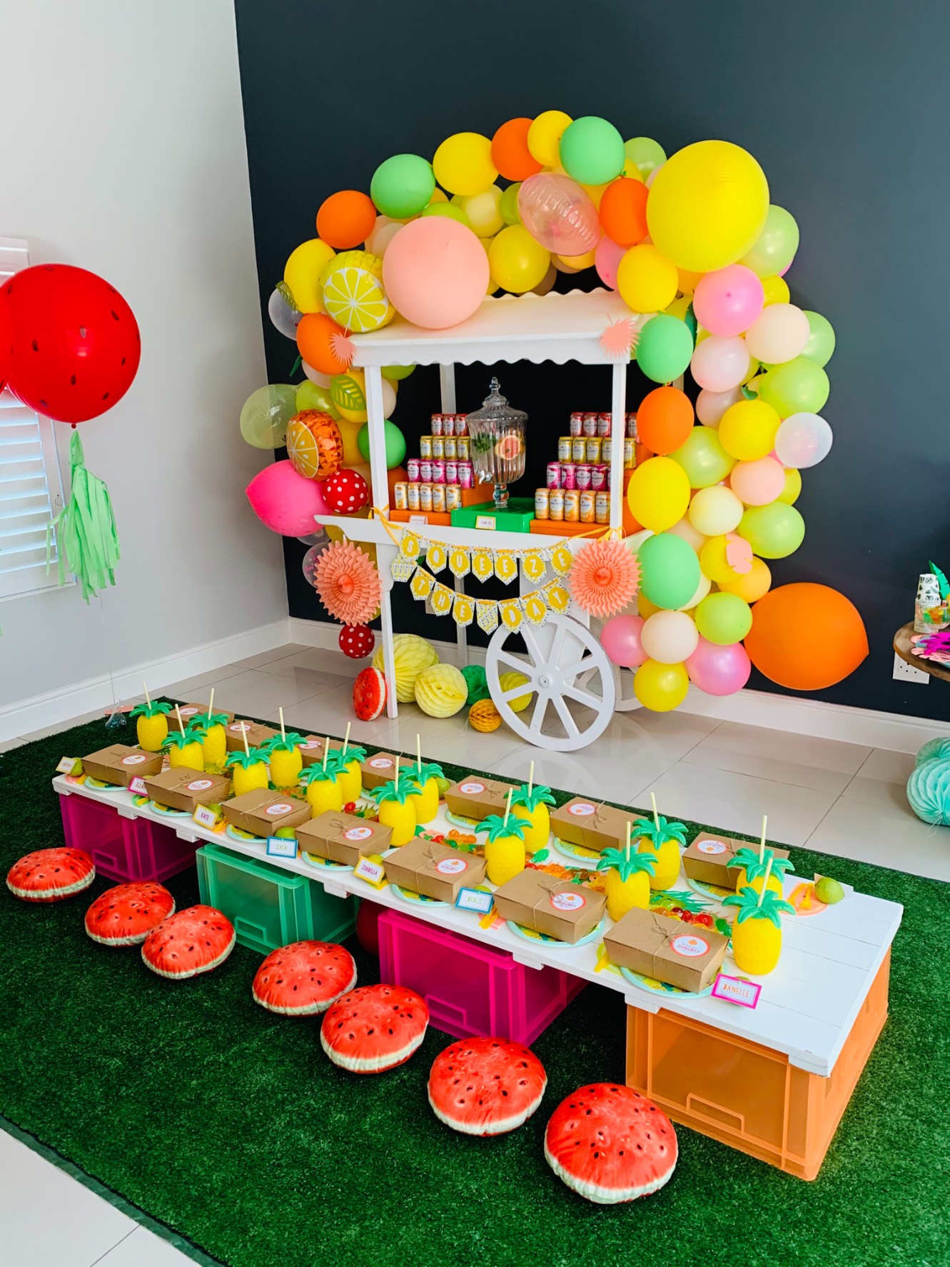 tutti frutti birthday party, A teen tutti frutti birthday party