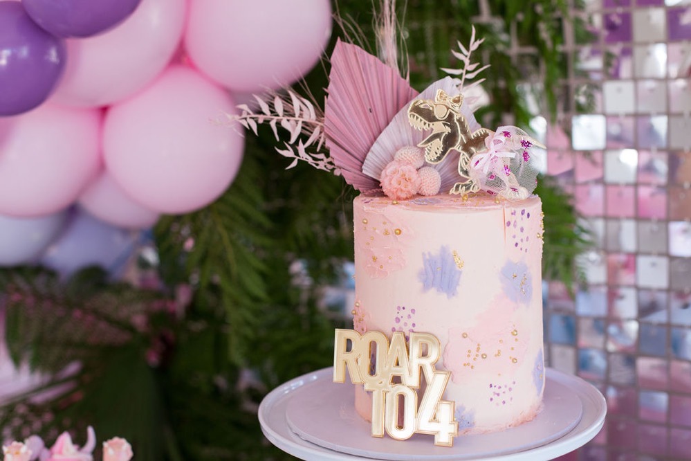 Glam and Pretty Pink Dinosaurs Party
