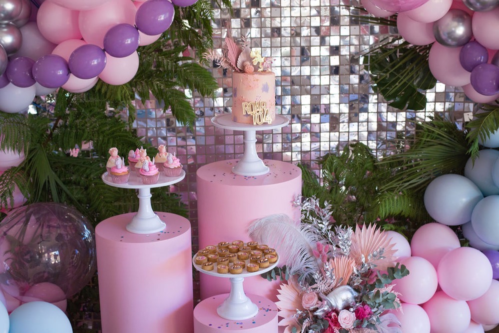 , Glam and Pretty Pink Dinosaurs Party