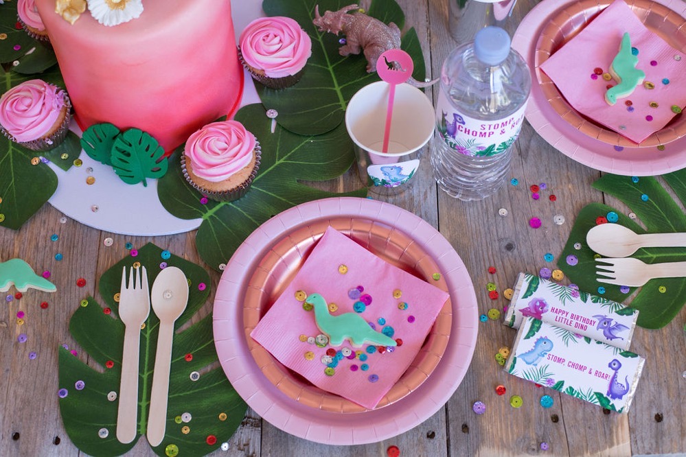 , Glam and Pretty Pink Dinosaurs Party