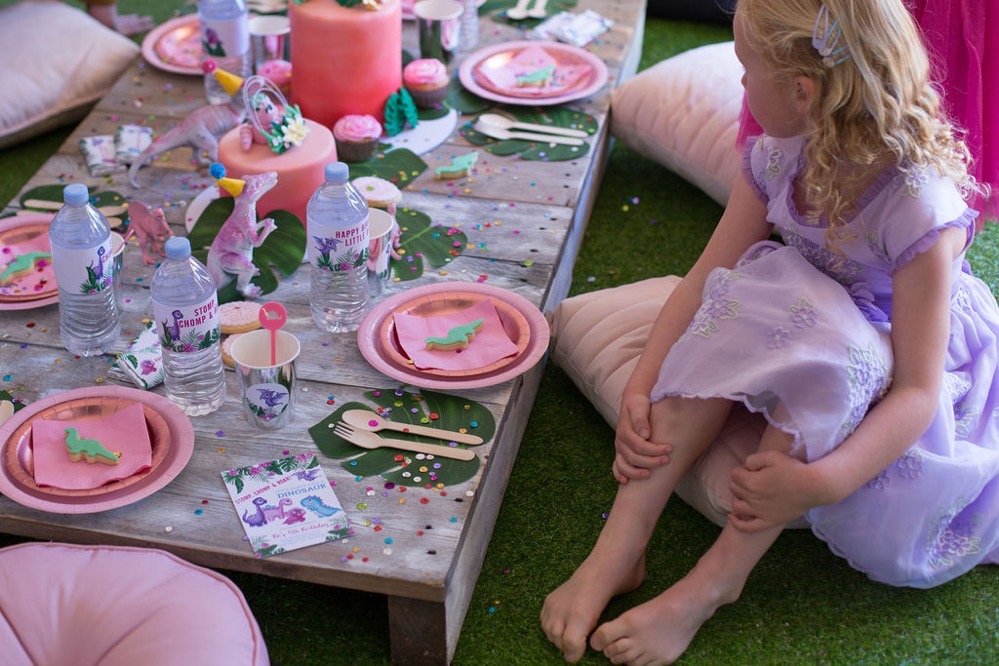 , Glam and Pretty Pink Dinosaurs Party