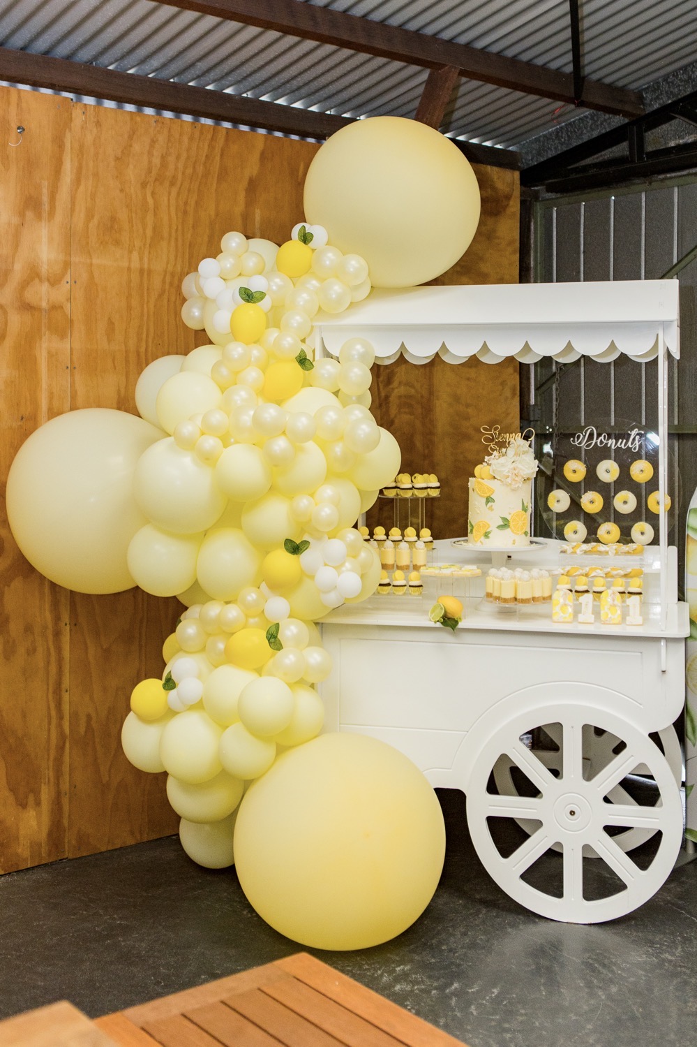 Rustic lemon themed 1st birthday