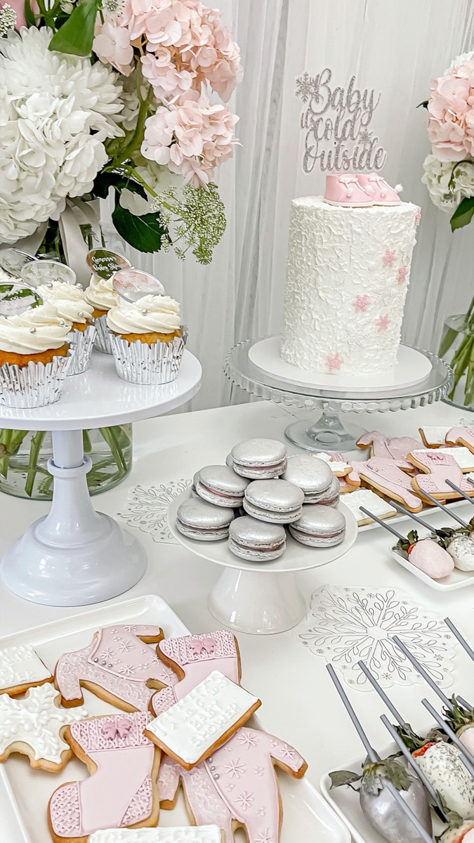 , Baby, It&#8217;s Cold Outside: A Pink and Silver Baby Shower