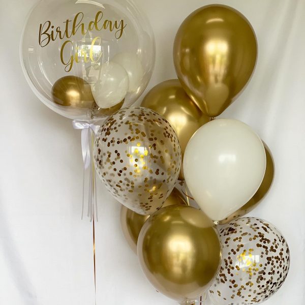 Gold Balloon Gift Rustic Balloons